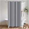 LUKDUNG Tenda da bagno in poliestere, 150 x 200 cm, anti muffa per bagno, tenda da doccia in tessuto, impermeabile, lavabile, Shower Curtain con 10 ganci grigio chiaro
