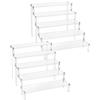 QWORK® Espositore Acrilico a 5 Livelli in Acrilico Spesso 4 mm, 32x30x25cm, per Personaggi Profumi Gioielli Cupcakes (Confezione da 2)