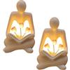 GAOUTO 2 lampade da libro a forma di tulipani, 12 x 8 cm, decorazione estetica, luce notturna, tulipani, lampada da lettura, statuette decorative per soggiorno, camera da letto, regali per ratti di