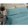 BANZAII TEXTILE INNOVATOR ONLINE Banzaii Completo Lenzuolo Una piazza e mezza, Acquamarina 100% Microfibra Made in Italy, Lenzuolo Sopra 180 x 290 cm, Lenzuolo Sotto 110/120 x 190/200 x 25 cm, 1 Federa 52 x 82 cm