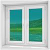 YUANWAN Pellicola per Finestra Privacy 70 x 100 cm Anti-Uv Controllo Del Calore Pellicola per Vetri Adesiva Statica Antisolare Oscurante Adatto a Tutte Le Finestre, Verde