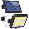 BEUON 160 COB Solar Powered Light Sensore di Movimento per Esterni Lampada da Parete Impermeabile per La Luce Solare per il Recinto Garage Giardino