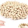 MXJFYY Perline Legno Naturale, 500 Pezzi 10 mm Rotondi Non Finiti Con Foro, Non Verniciati per Decorazioni, Preparazione di Gioielli Fai-da-te