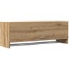 vidaXL Armadio Artisan Oak - Armadietto portaoggetti in legno ingegnerizzato per camera da letto, 100 x 32,5 x 35 cm, armadio moderno marrone