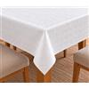 Tata Home Mollettone Plastificato Salva Tavolo Proteggi Tavola Sottotovaglia 100% Made in Italy Colore Bianco Misura 6 posti Cm 140x180