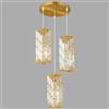 ZPBSJ Modern Gold Pendant Lights Mini Crystal Pendant Lighting,Pendant Light Fixture for Kitchen Island Dinning Room Bedroom (3 Light)