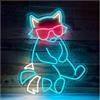 RONGCH Luci al Neon Da Parete Insegna Al Neon Con Occhiali Da Procione, Luce Dimmerabile Per Animali Carini, Per Camera Da Letto, Festa Di Compleanno Arredamento 42cm