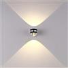 Louvra 6W LED Lampada da Parete Interno Moderno Applique da Parete in Alluminio per Camera da Letto Salotto Corridoio Bianco Caldo Forma Sfera