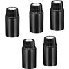 PATIKIL E14 Lampadina Supporto Luce Presa, 5pz Filetto LED Lampadina Lampada Supporto per Pendente Luci, Nero