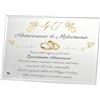 Generico Targa Quarantesimo Anniversario di Matrimonio | Regalo 40° Anniversario in Cristallo con supporto | Elegante Placca per nozze di smeraldo. (Dorato, 40 anni)