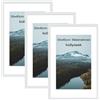 kollyseek Set di 3 cornici per foto da 30 x 45 cm e vetro acrilico bianco, da appendere e da appoggiare, cornice moderna da parete, cornice decorativa bianca