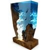 Jatwefiv Lampada a LED Epossidica a Tema Oceano con Base in Legno Luci Decorativa Artistica Oceanica con USB per Ufficio Cameretta Ornamenti,22 * 17