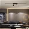 TZSMUM Plafoniera LED Soffitto con Faretti da Orientabili Lampada da Soffitto Ruotabile a 360° Plafoniera Lunga Lineare Disegno Decorative per Cucina Soggiorno Camera da Letto (Nero-Luce Calda,120cm)