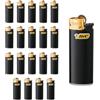 sunmondo Accendino Bic Mini Nero/Oro J25 20 Pezzi