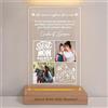 LASERO' Lampada Personalizzata Mamma - Stampa UV su Plexiglass e Base in Legno Incisa | Lampada Personalizzata con Foto Festa della Mamma, Regalo Madre Compleanno o Anniversario