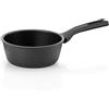 Guzzini - Casseruola ad un manico in alluminio, antiaderente, 16 cm, Nero COOK&PLUS