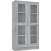 vidaXL Mobile Vetrina Grigio Sonoma 82,5x30,5x150 cm Legno Multistrato