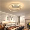 Dopa Plafoniera Da Soffitto LED 32W Da Interno Design Cerchio Spirale Bianco Lampada da soffitto IP20 (Luce calda 3000K)