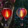 Festive Lights - 45 cm a energia solare rosso e arcobaleno, Fiesta fresca, fiamma realistica, per esterni, lanterne a mongolfiera LED SMD - effetto vetro multicolore