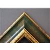 Artecentro Cornice Dorata per Quadri - Oro/Colore con o Senza passepartout in Legno-Varie Misure (Oro/Verde, 80 x 120)