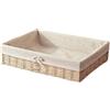 JISADER Cestini Portaoggetti Intrecciato, Contenitore per Organizer da Appoggio, Cestino Decorativo Rettangolari, Cesto di Frutta per Snack, Articoli Vari, 25x15x6 cm