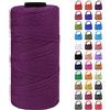 LEREATI Cordino per Borse Uncinetto Filo Macrame 1.5mm x 200m Macrame Corda Colorata, Cordoncino per Borse a Uncinetto, Fai da Te, Arazzo da Parete (Rosa scuro)