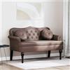 IKAYAA Divano da Salotto Moderno Divanetto a 2 Posti Panca Chesterfield per Soggiorno Ufficio 120,5 x 65 x 75 cm -Marrone-