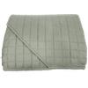 Fazzini Elegante copriletto Quilt matrimoniale peso per mezza stagione tinta unita in Puro Raso di Cotone 300TC art. Trecento cm. 270x270 (Verde 3)