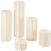 Qussse 5 vasi in cartone per matrimonio, a forma di colonna di fiori, pieghevole, colore bianco, decorazione per matrimoni, feste, giardino, 20/40/60/80/100 cm