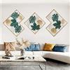TROONZ 3pcs Decorazione da Parete in Metallo Set, Lussuoso Composizione Quadro in Metallo, Fatta a Mano Scultura da Parete per Soggiorno/opere d'Arte, 170 * 71cm
