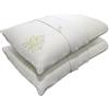 L'ANTICO ARCOLAIO - Coppia Cuscini Memory Foam Antiacaro Anallergico (40x70cm) Cuscini Letto Matrimoniale per Dormire, Guanciale Letto Indeformabile Made in Italy (2, Fodera Aloe Vera, Altezza 18)