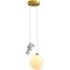UIOPPOI Lampadario Moderno Stampa 3D Lampada A Sospensione Luna Per Camera Da Letto Per Bambini Astronauta Lampadario Moderno A LED Astronauta Oro Pianeta Globo Lampada A Sospensione A Soffitto Lampada Nordi