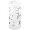 IlGruppone Portaombrelli Interno Esterno Elegante Design Moderno in Metallo con Ganci per ombrellini - Modello 8 Bianco