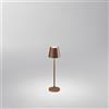 Perenz Lampada Tavolo Esterno Mini Diva Contemporanea Alluminio Corten Led Luce Calda