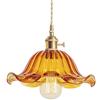 TOKTOP Lampadario Lampadario Lampadario in vetro, Vintage Creatività Fiore Decorazione A Sospensione, E27 Ambra Lampada da Soffitto Per Soggiorno Sala da Pranzo Camera
