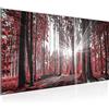 Runa Art Quadri Moderni Foresta paesaggio 1 Pezzo Tela Non Tessuta Soggiorno Corridoio Sole Rosso 503812c