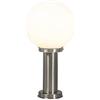 Qazqa sfera - Palo da terrazza Moderno - 1 luce - Ø 250 mm - Acciaio - Moderno - Illuminazione esterna