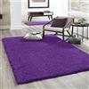 Teppich-Home Stella Shaggy Tappeto Colore Pelo Lungo tappeti Moderni per Soggiorno Camera Letto Tinta Unita Lilla, 70x250 CM