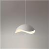 TEKHOME Lampadario a Sospensione Moderno E27 in Metallo Bianco, Design Curvo Elegante per Soggiorno Cucina Camera, Attacco E27 1x60W, Lampadina non Inclusa - A23-B