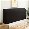RTSFKFS Copri Testata Letto Universale, Copertura Testiera Letto Matrimoniale, Fodera Protezione Elastica Lavabile per Decorazione Camera, Addensare Anti-Graffio Anti-Polvere ( Color : Schwarz , Size : 170cm/