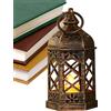 Générique Piccola lanterna decorativa - Lanterna d'epoca con candela LED lampeggiante, decorazione retrò per interni esterni, soggiorno, camera da , cucina, mensola per finestra, casa, matrimonio, Pasqua