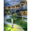 Partenopea® Lampione a led lampioncino lampada illuminazione da esterno palo da giardino per sentieri moderno da terra CCT 15W 1600 LM (Bianco 58,5 cm, Luce calda 3000K)