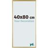 yd. Your Decoration - Cornice 40x80 cm - Oro - Cornice Decorativa Parete in Plastica con Vetro in acryl - Antiriflesso - 40x80 Cornice - Evry
