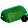 Illuminazione d'epoca Vetro paralume tegola di ricambio per lampada ministeriale (verde, blu, bianco, ambra) - Verde, 22,5 cm