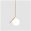 Naiyn E27 Creativity Pendant Light Postmodern Living/Dining Room Lampadario Nordic Lampada a sospensione in vetro Palla Design Lampada Drop Lights Steel Tubo Lamp