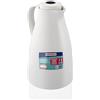 Leifheit Caraffa Termica Harmonic 1L, Doppia Parete, Bianca | Mantiene caldo 24 h e freddo 36 h, chiusura a pressione salvaroma, tappo a vite ermetico, senza BPA, beccuccio curvo