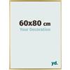 yd. Your Decoration - Cornice 60x80 cm - Oro - Decorativa Parete in Plastica con Vetro in acryl - Antiriflesso - 60x80 Cornice - Evry