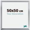 yd. Your Decoration - Cornice 50x50 cm - Argento Lucido - Decorativa Parete in Legno con Vetro in acryl - Antiriflesso - 50x50 Cornice - Catania