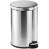 Durable 340223 - Cestino cilindrico a Pedale 20, Acciaio Inossidabile, capacità 20 Litri, Diametro 292 mm, 360x455 mm (PxH), Argento Metallizzato
