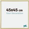 yd. Your Decoration - Cornice portafoto 45 x 45 cm, in plastica, con vetro acrilico, antiriflesso, 45 x 45 cm, colore: oro